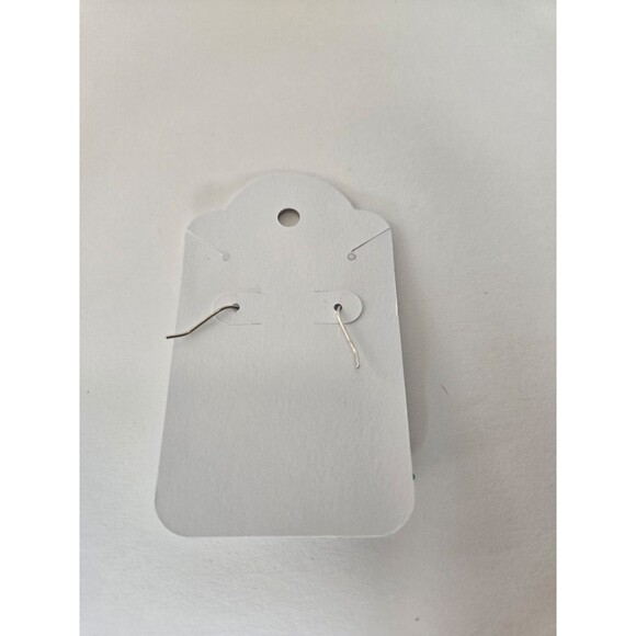 Faux Turquoise Chip Earrings with Silver Beads Dangle Earrings - Picture 3 of 5